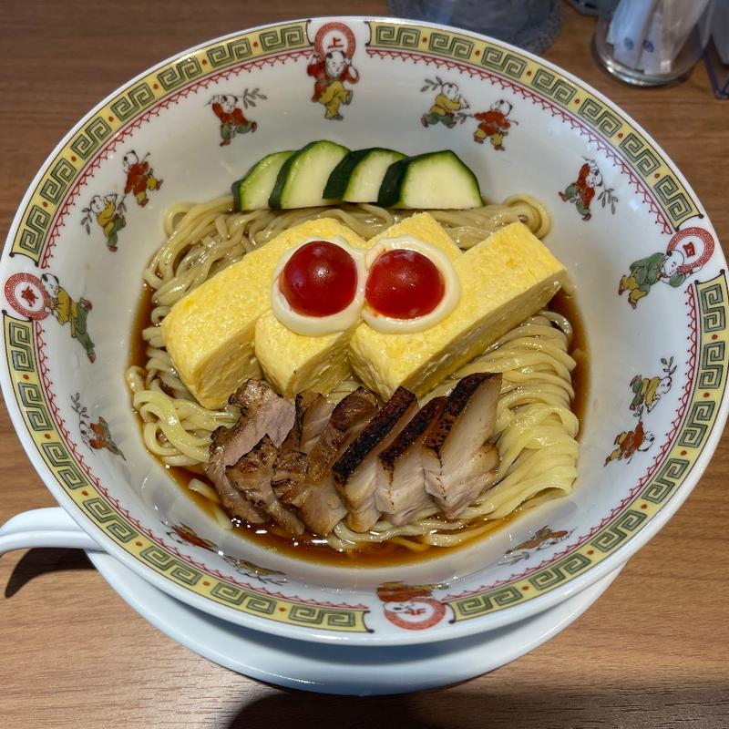 だし巻き卵とリンゴ酢の冷やし中華(鶏Soba Toraや)