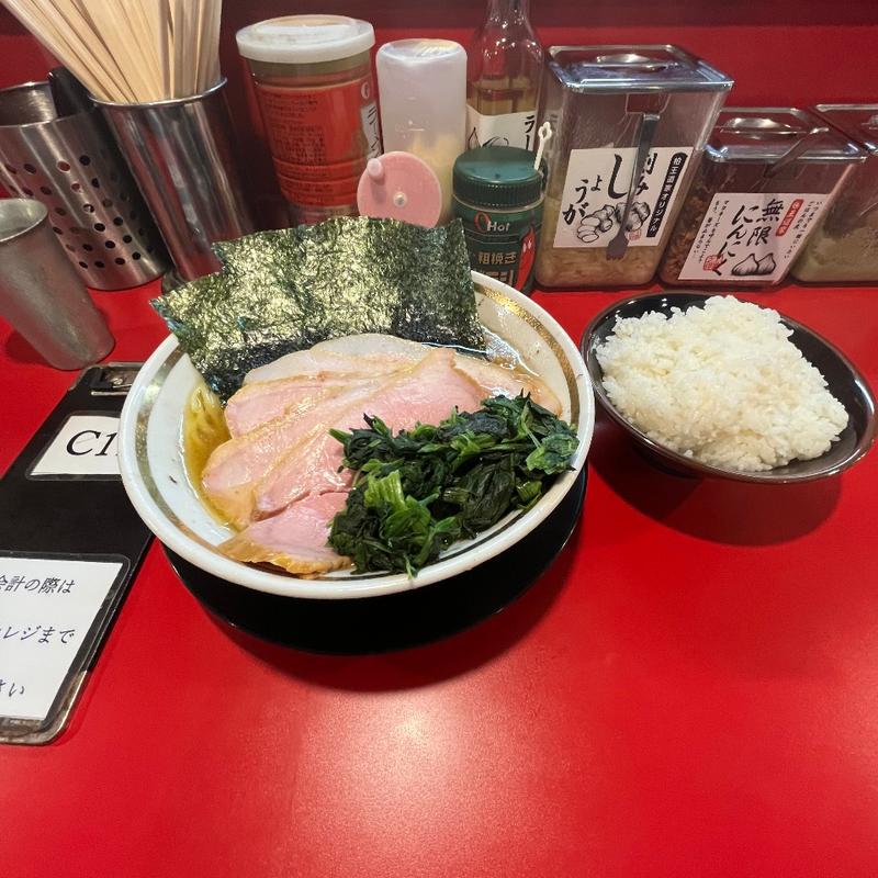 チャーシューメン　関西だし醤油　ライス中(IEKEI KANSAI王道家直系　我道家)