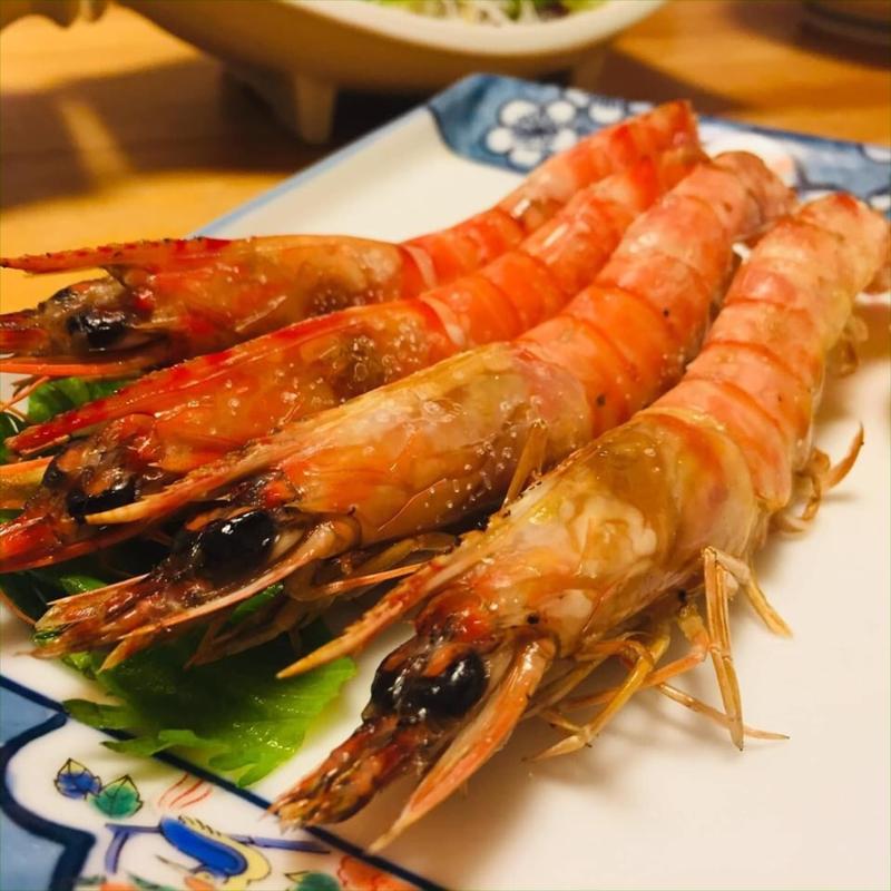 地元の車海老の塩焼き(ふぐ寝太蔵 )