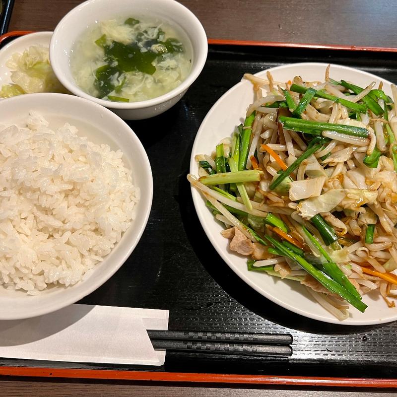 定食B：肉ニラ炒め定食(龍驤)