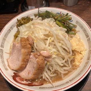 ミニラーメン+辛ニラ+あれ（高菜）(ラーメン豚山 下高井戸店)