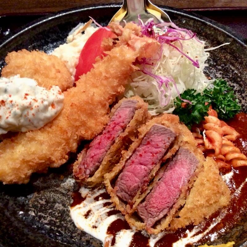 ビーフカツのコンビネーション(洋食屋 キッチンゴン 六角店)