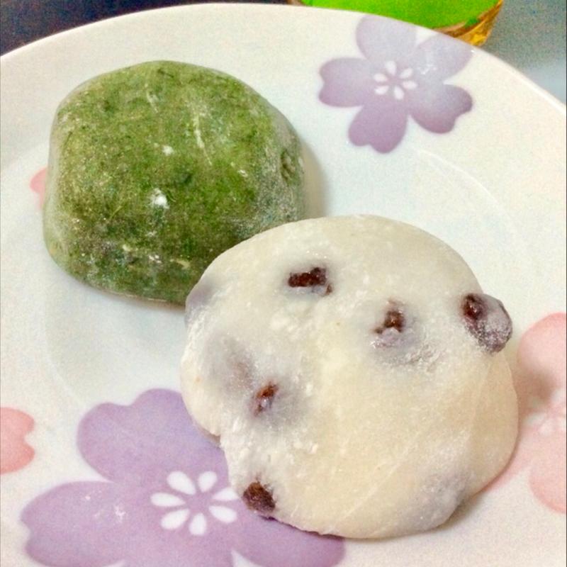 豆餅と田舎大福(本よもぎ入り)(出町ふたば)