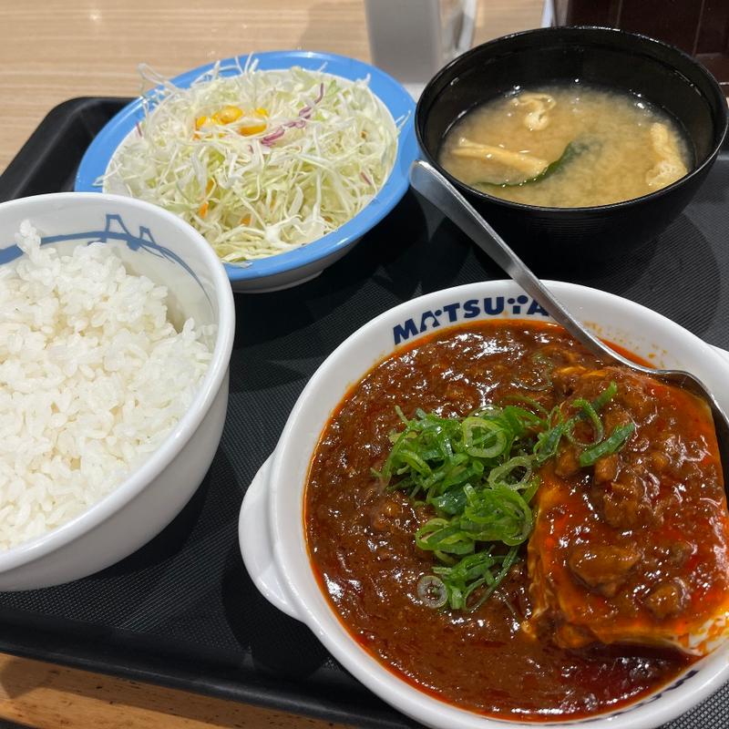 富士山豆腐の本格麻婆定食(松屋 西新宿店 )