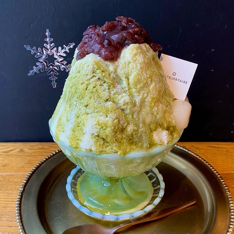 あずきと白玉 濃厚抹茶氷(THE ATELIER FAIRE -アトリエフェール- 岐阜駅前店)