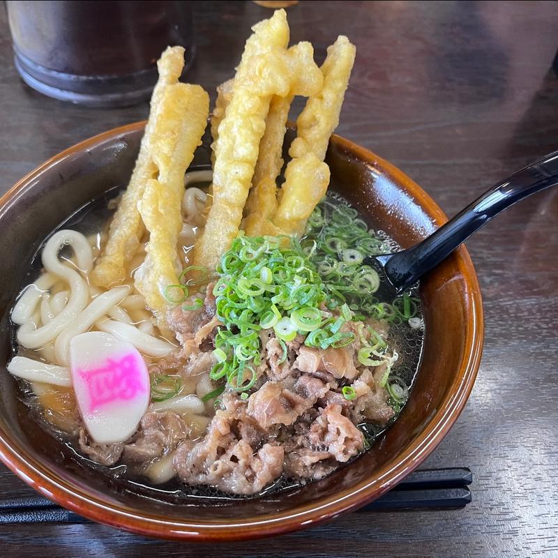 ごぼ天肉うどん(資さんうどん 徳吉店)
