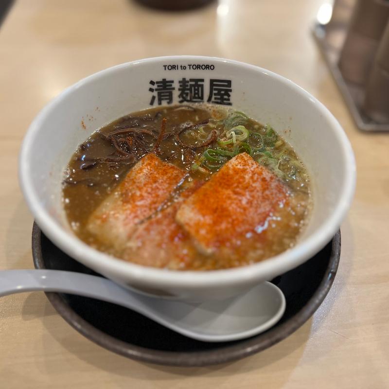 鶏のまば炊き辛豚らーめん(清麺屋)