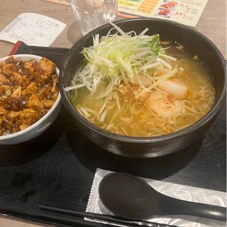 海老塩ネギラーメン　ミニ麻婆丼セット(炎麻堂 三軒茶屋店 （ENMA-DO）)