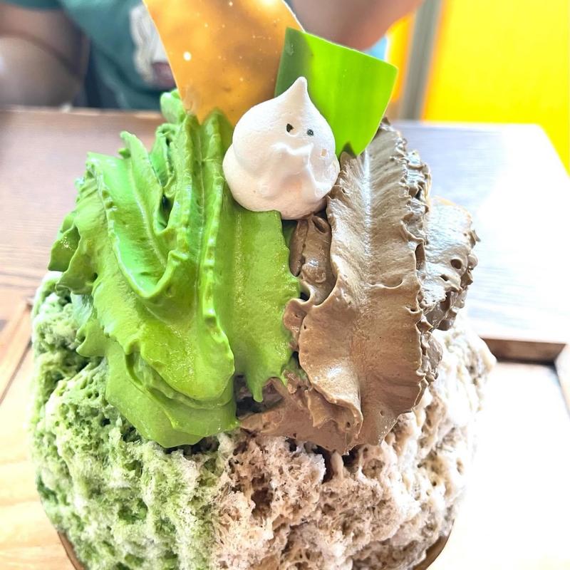 お茶の合盛り氷(新宿かき氷専門店 ＊氷おばけ＊)