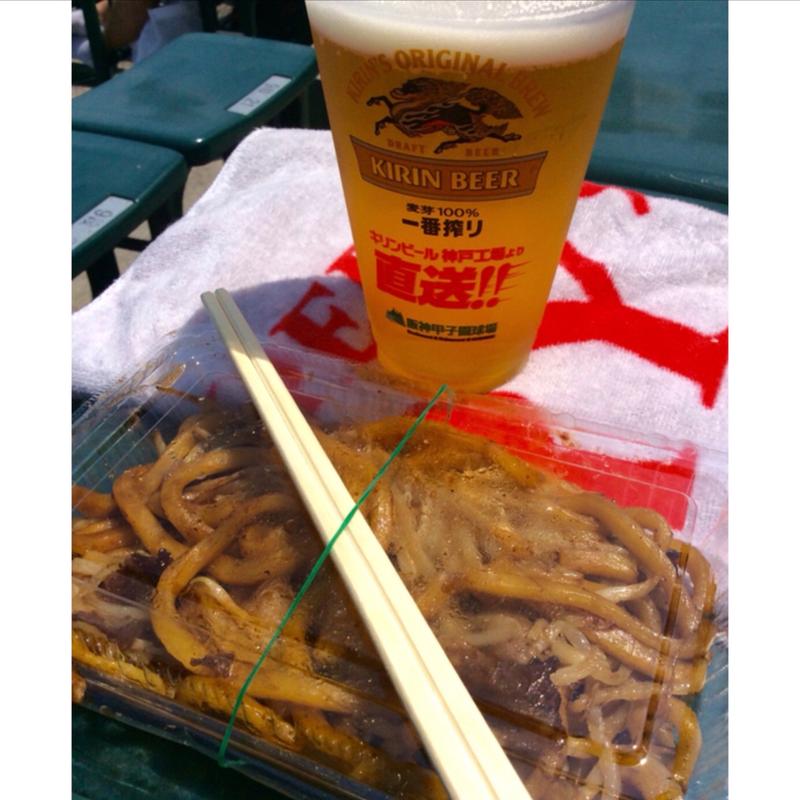 なみえ焼そば＋キリン一番搾り(阪神甲子園球場)