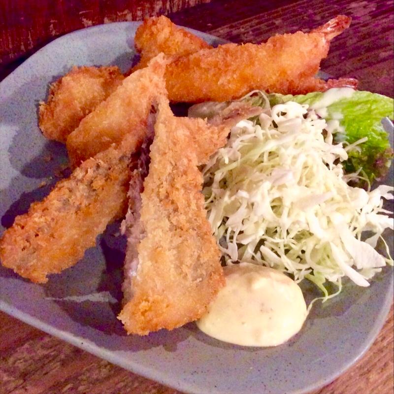 エビ・イカ・アジのフライ盛り(いっせえの)