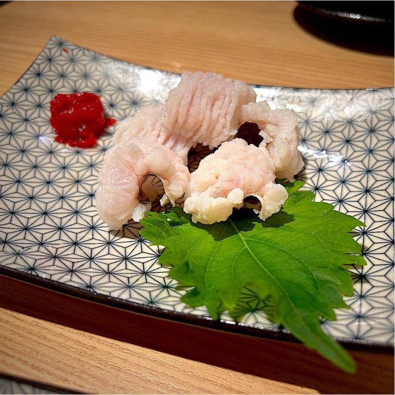 鱧おとし梅肉添え(蒲郡桔梗屋)