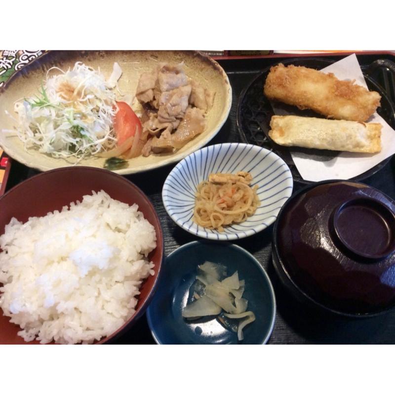 豚肉の生姜焼き風ランチ(夢庵 尼崎道意店)