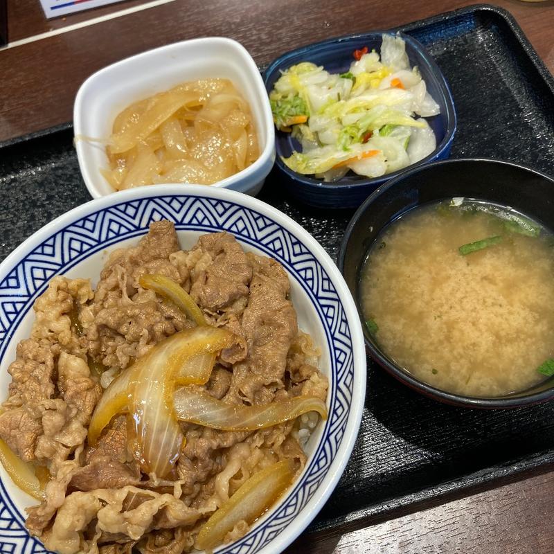 牛丼あたま大盛ねぎだくお新香セット(吉野家 聖蹟桜ヶ丘駅店)