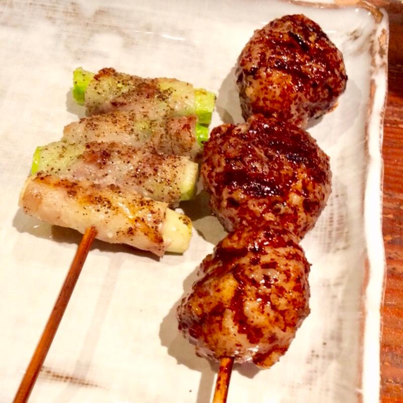 アスパラ巻とつくね(トリ・ドリ )