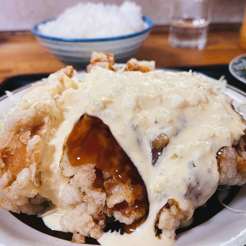 チキン南蛮タルタル定食　大盛り(味の食卓 )