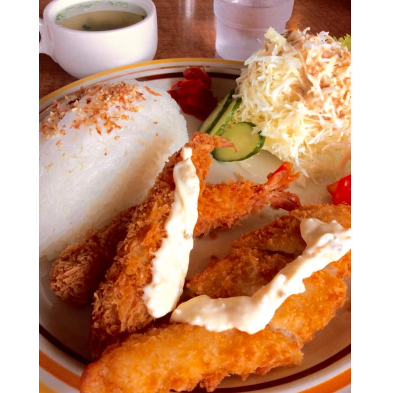 エビと魚フライ定食(ティールーム わたぬき （TEAROOM わたぬき）)