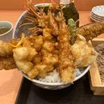 江戸前天丼小そばセット(天丼はま田 横浜丸山台店)