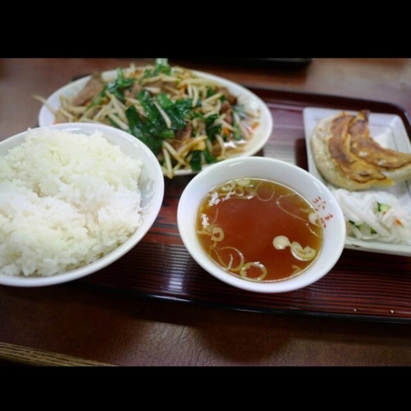 ニラレバ炒め定食(珍來 谷塚駅前店)