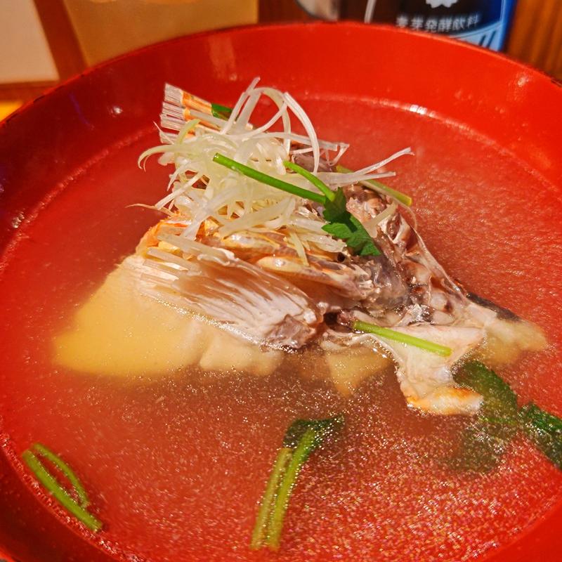 ホウボウカマ酒蒸し(魚参 横浜西口店)