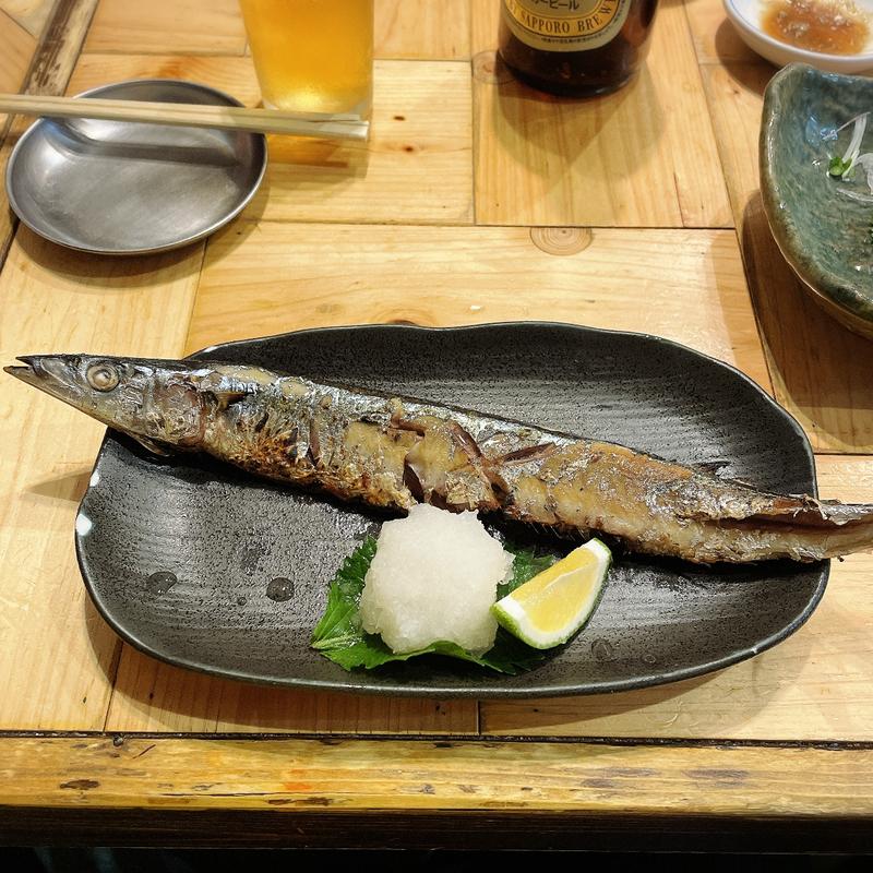 秋刀魚の塩焼き(大衆酒場 チャン栓チャン)