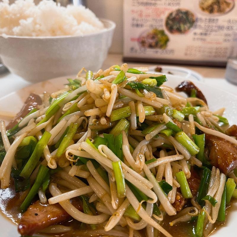 ニラレバ炒め　ライス大盛り(らーめんはうす)