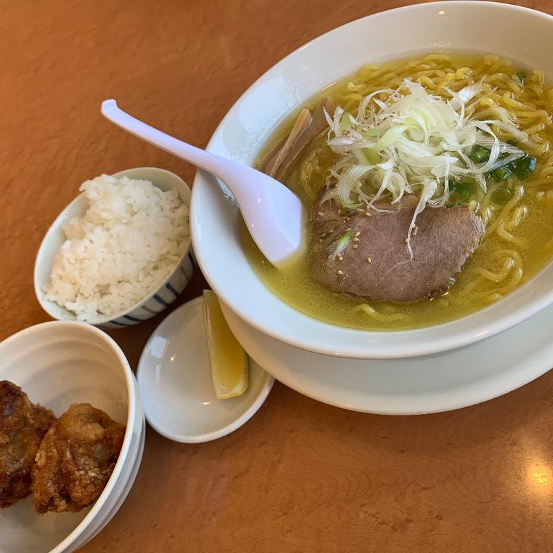 満腹ランチセット　鶏白湯塩(ラーメン北の丸)