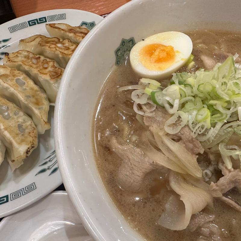 肉そば・ぎょうざセット(日高屋 小田急マルシェ大和店 )