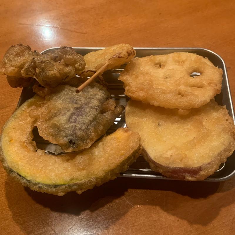 野菜天盛り6種(平田屋 中野坂上店)