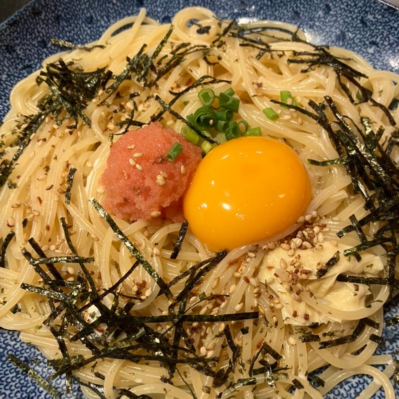 たらこと湯葉とモッツァレラチーズのカルボナーラ(五右衛門 札幌オーロラタウン店)