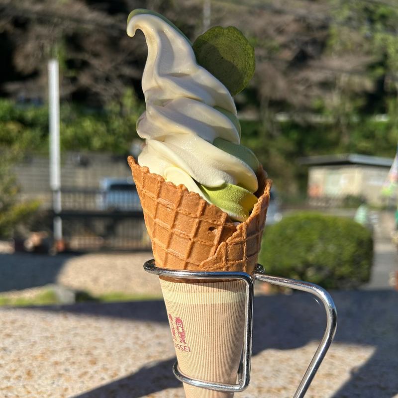 ミックス ソフト(バニラ&抹茶)(お茶の郷 木谷山 （おちゃのさと きたにやま）)