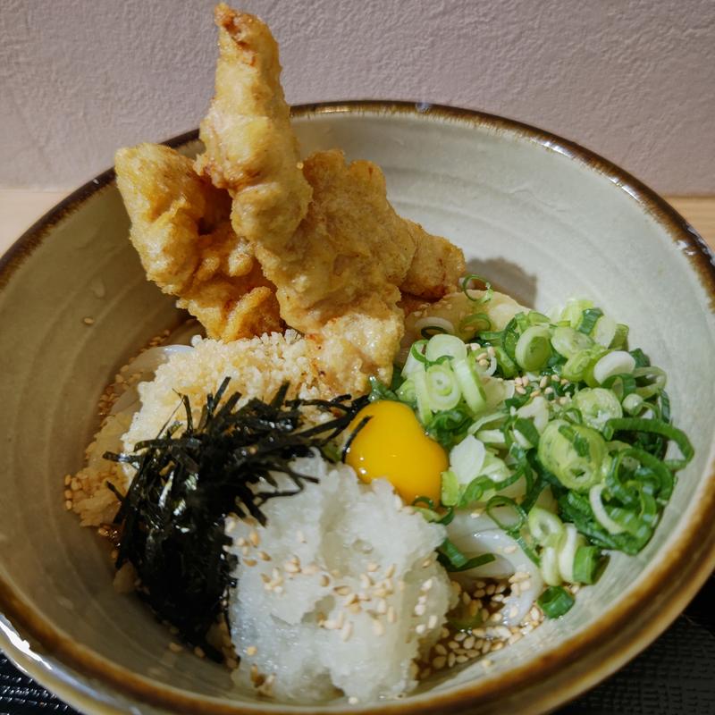 とり天ぶっかけ(大根おろしトッピング)(関西風うどん 川ひろ)