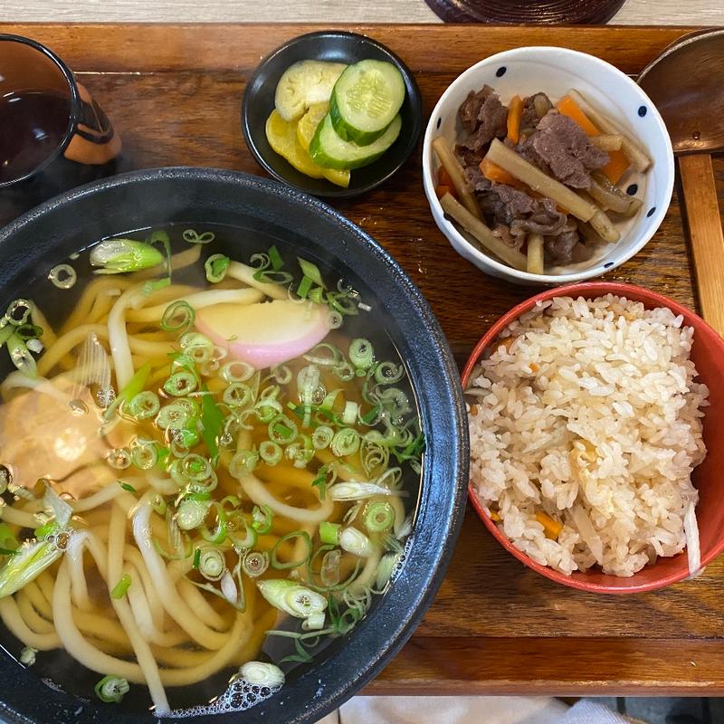 大阪うどん定食(釜もと)