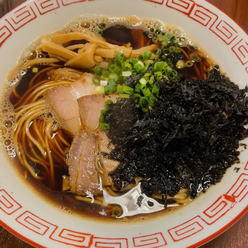 たまり醤油ラーメン　岩海苔トッピング(自家製麺 おお田)