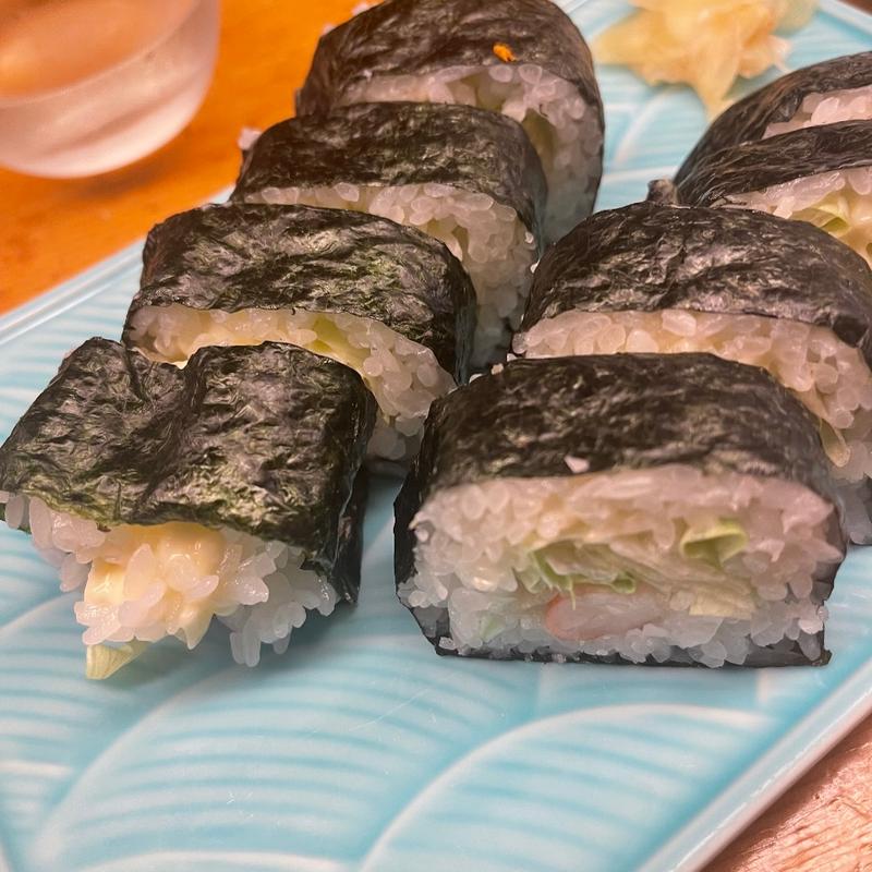 エビサラダ巻き(かき田寿司割烹)