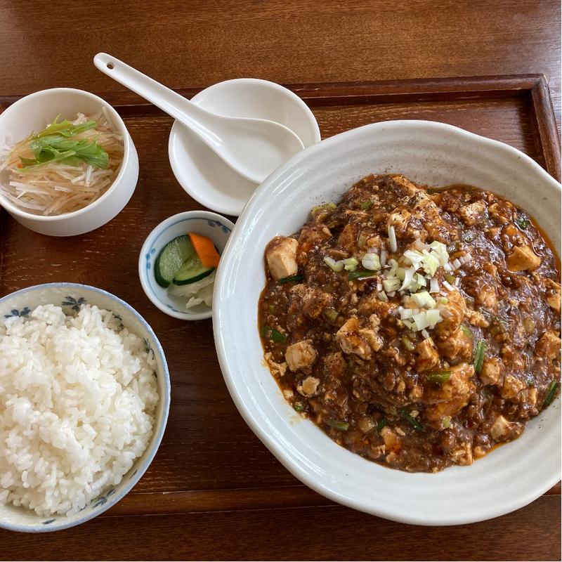 麻婆豆腐焼きそばセット(餃子の花家)