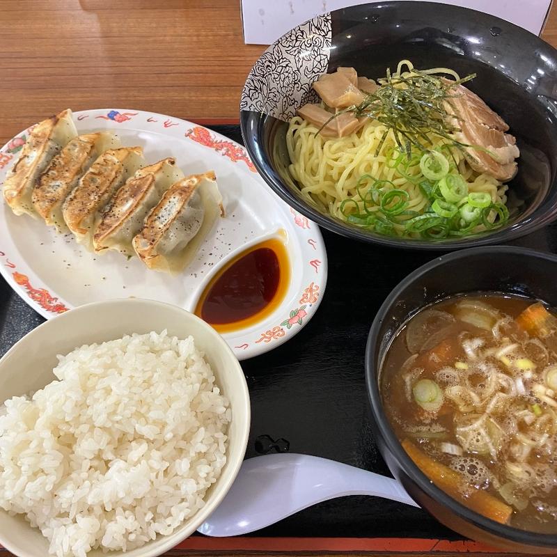 和風醤油つけ麺+半ライス(ゆにろーず 日立十王店 )