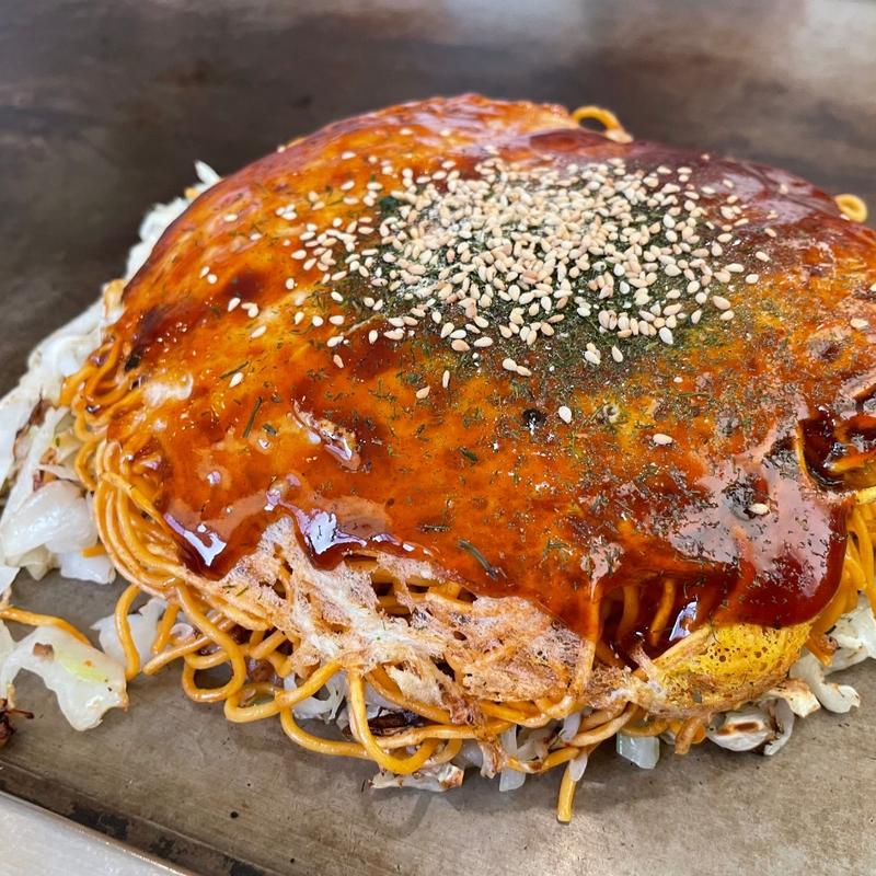 肉玉唐辛子麺イカ天入り(お好み焼き 楓)