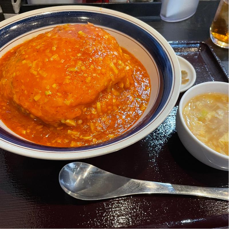 エビチリ天津飯(熊猫 PANDA)