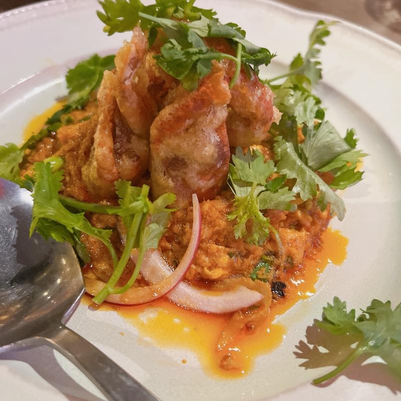 ソフトシェルのプーパッポンカリー(アジアンビストロDai 二子玉川店)