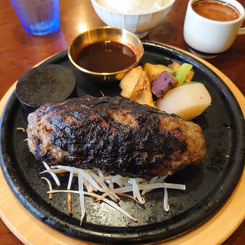 炭火ハンバーグL(350g)(炭火ハンバーグ 肉焼き亭)