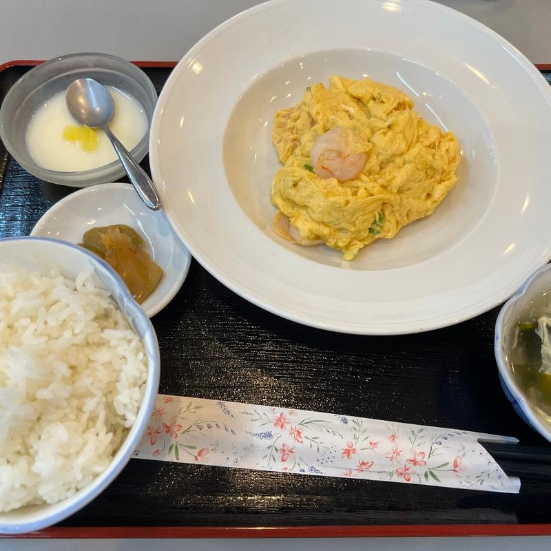 エビと玉子炒め定食(陳家菜房)