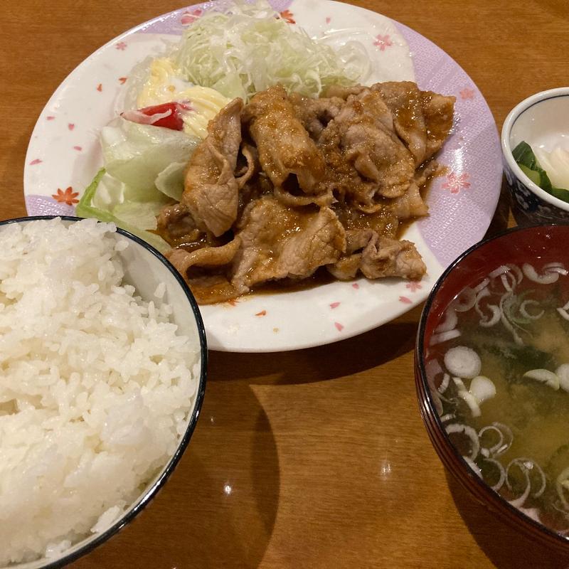 豚焼肉(にんにく)定食(一富士 )