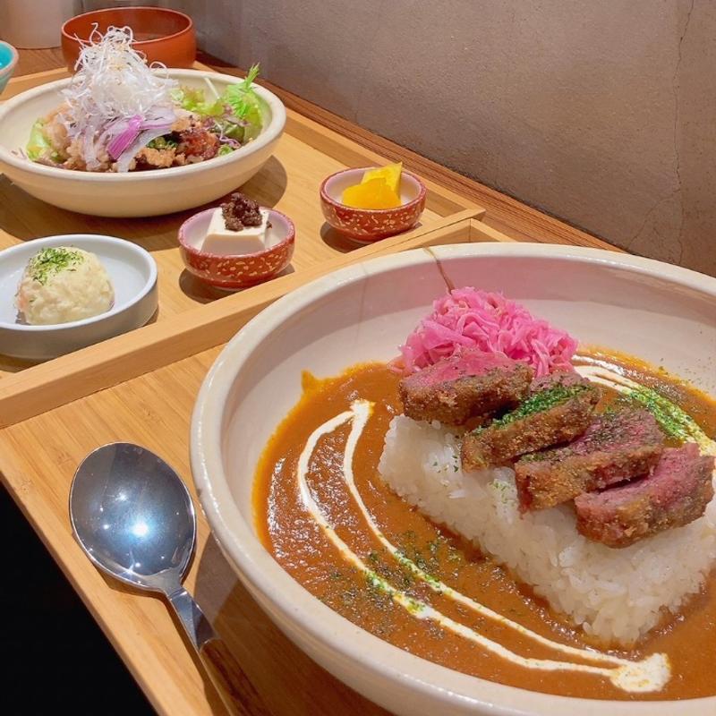 牛カツカレー(スタンドトキ)