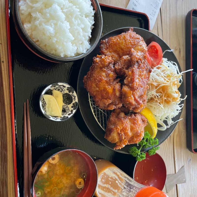 唐揚げ定食(唐揚げ5個)(へんぽこ茶屋 )