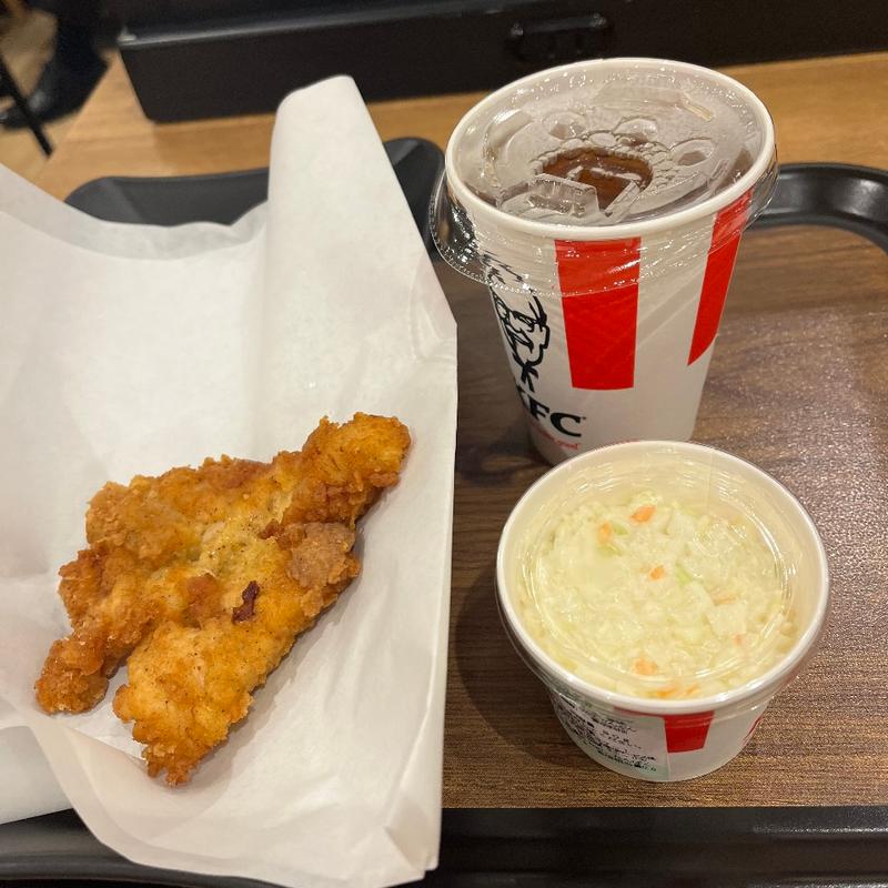 骨なしケンタッキー、コールスロー、sアイスティー、クーポン(ケンタッキーフライドチキン五反田店)