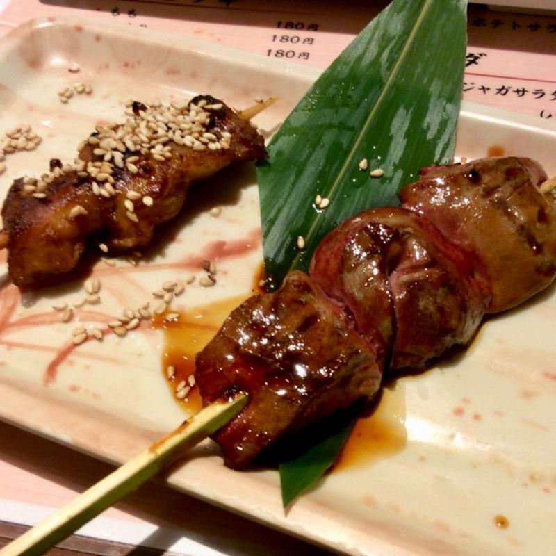 コーチンのレバー、とっぽ串(赤い鳥 JR名駅店)