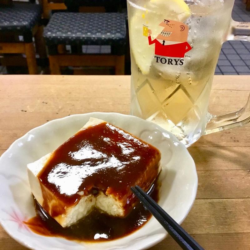 酒津屋ハイボール、みそ奴(酒津屋 中店)