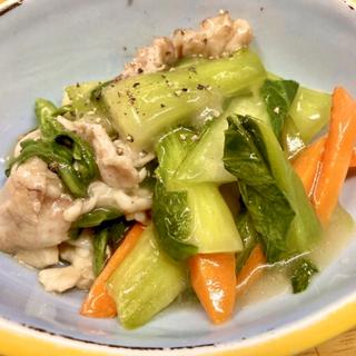 チンゲン菜と肉炒め(佐喜)