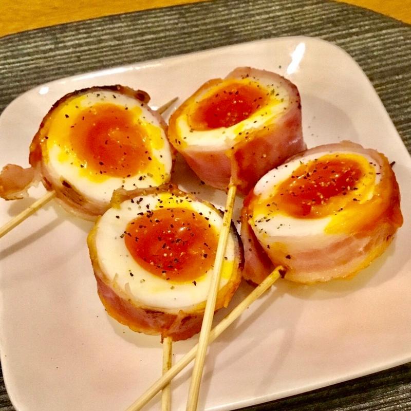 半熟卵のベーコンエッグ(Niku Beji MEAT THE WORLD （ニク ベジ）)